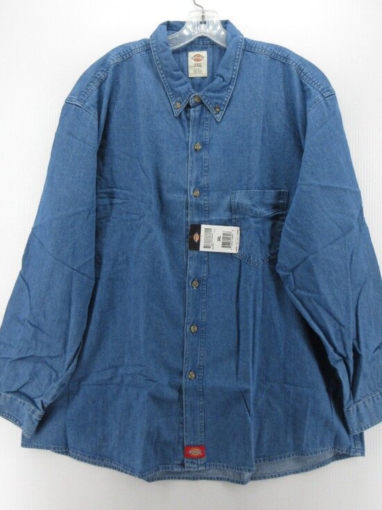 Dickies Other - Dickies Shirt XXXL Denim Button Down Workwear Pocket Deadstock Y2K NEW